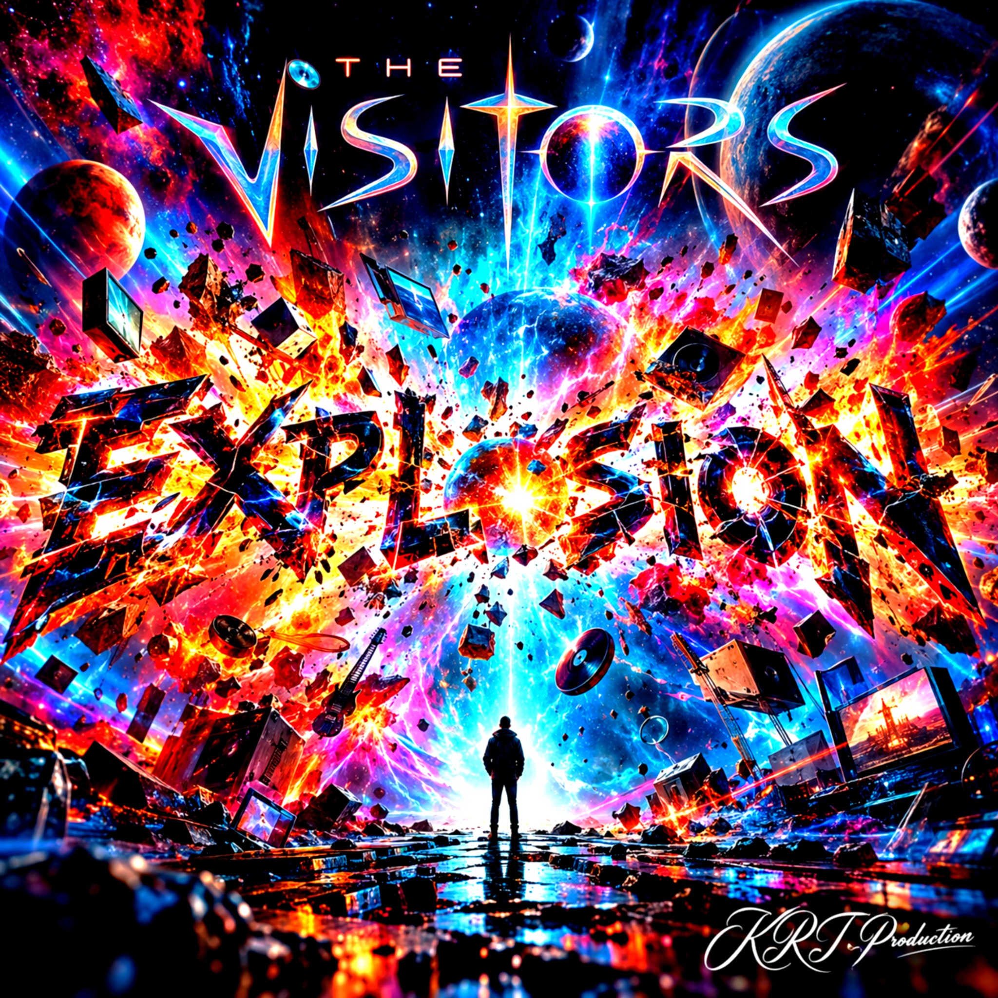 Pochette THE VISITORS — EXPLOSION — KRT Production